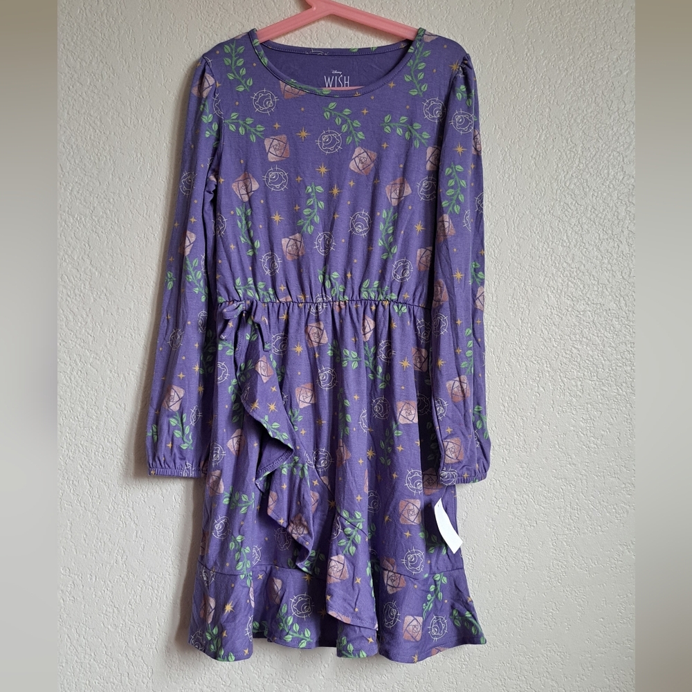 Disney Wish Girls Floral Longsleeve Dress Size 10 NWT